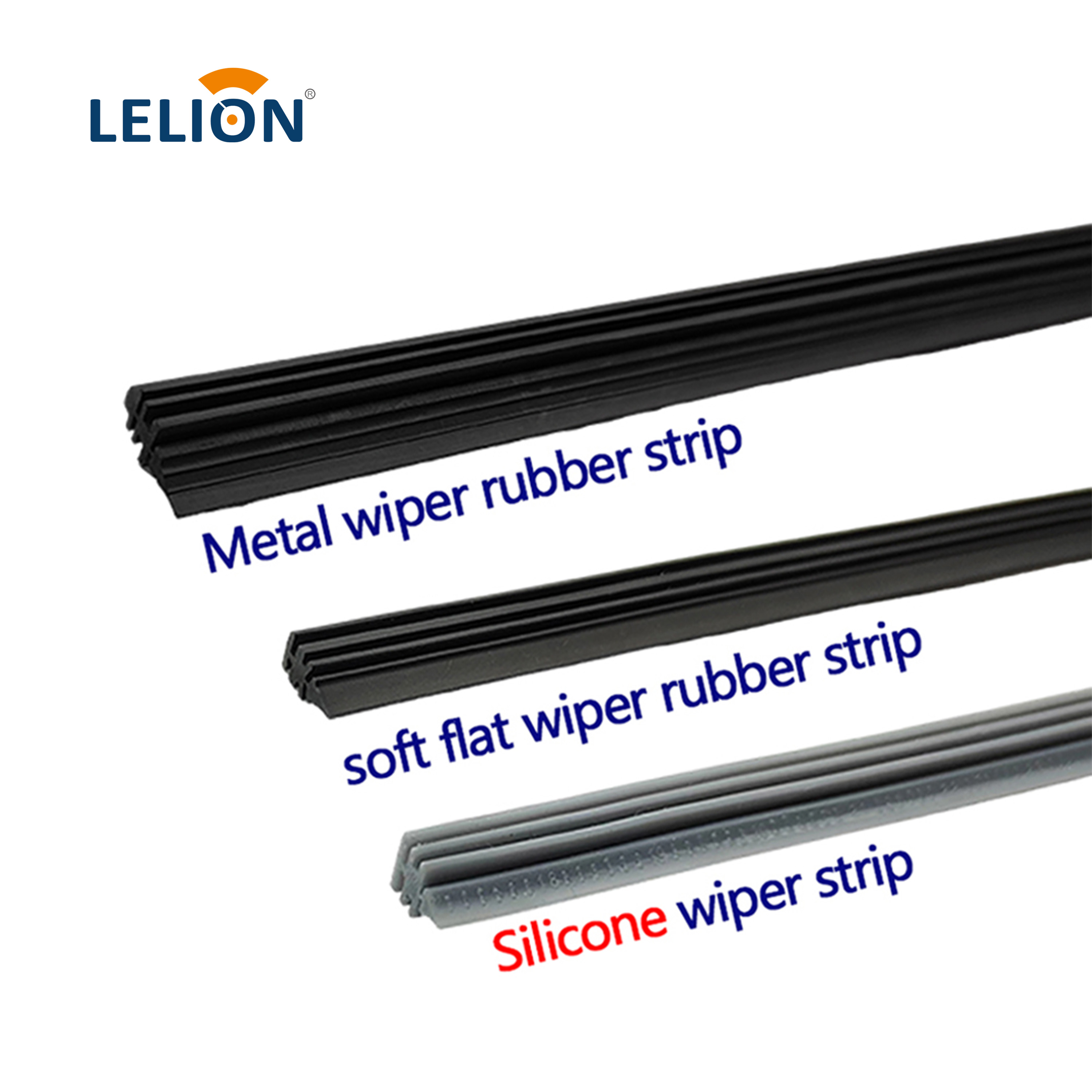 Lelion Silicone Rubber Strip/Refill & Natural Rubber Strip for Hybrid/Metal/Flat Wiper Blade
