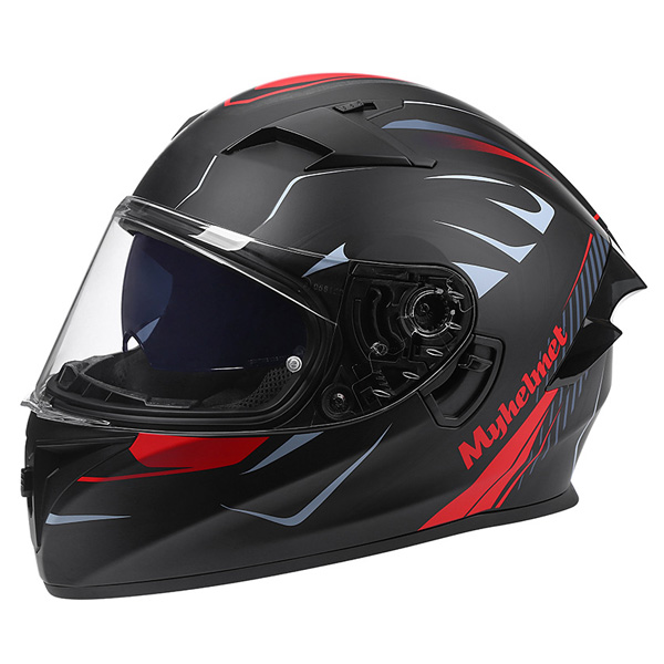 DOT Full Face Double Visor Motorcycle Helmet Ca...