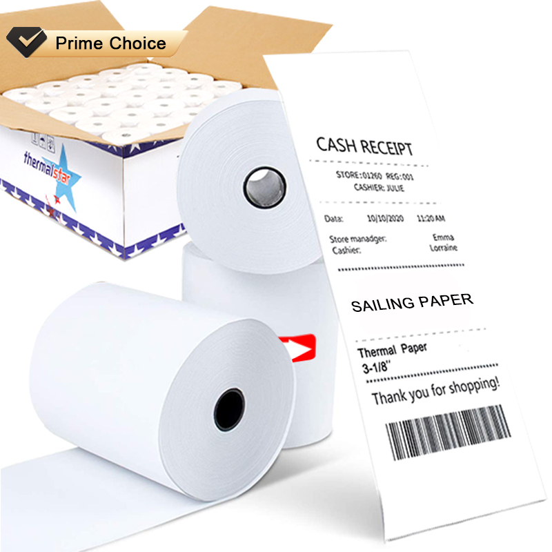 ผู้ผลิตกระดาษความร้อนโดยตรง 2 1 4 X 50 Register Rolls