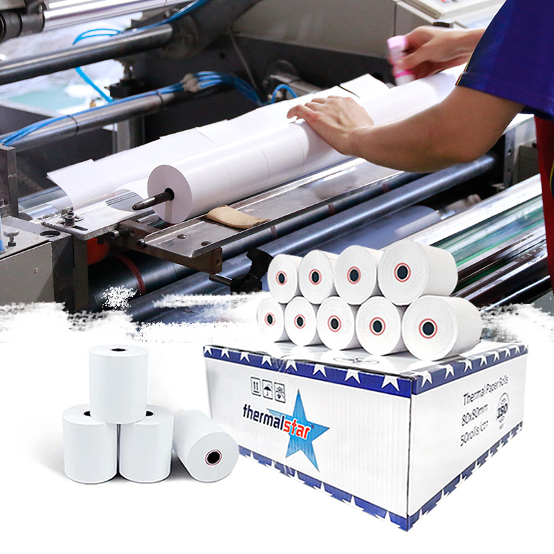 Factory Price cash register receipt rolls atm pos thermal paper 80*80,57*40mm in cheap price with best quality