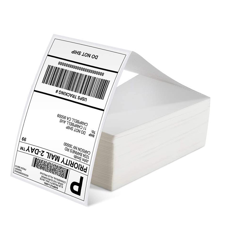 لفة ورق لاصقة للباركود مقاس 100 مم × 150 مم خالية من مادة BPA...