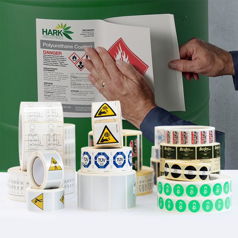 Изработени по поръчка предупредителни етикети за опасност за безопасността върху продуктите