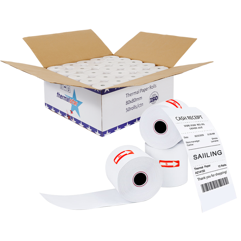 80Mm Thermal Receipt Paper Cheap Pos 3 1 8 Register Custom Security