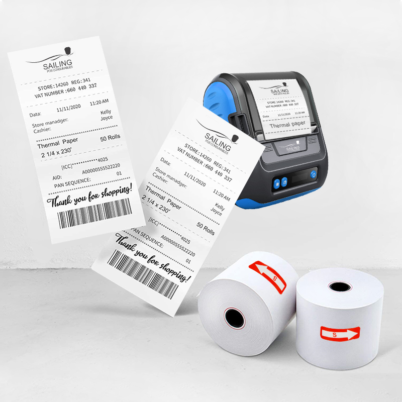 Papier thermique imprimé pour caisse enregistreuse en rouleau de reçus ATM 80 x 80 mm