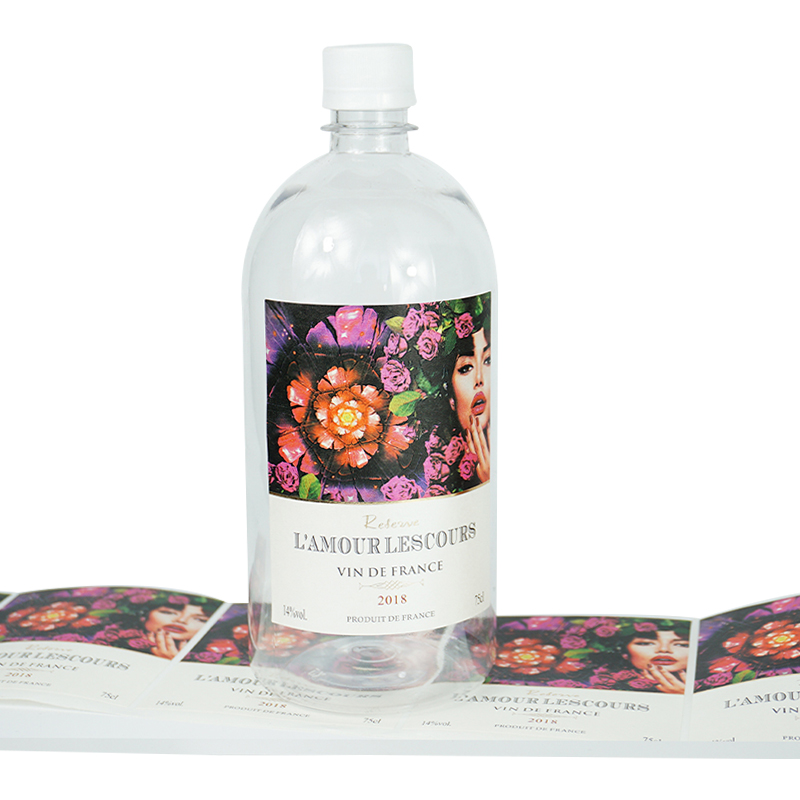 Хорошее качество клейкая водонепроницаемая печать прозрачная виниловая наклейка этикетка для бутылки