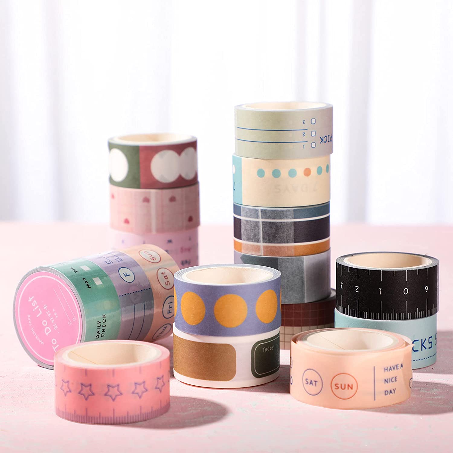 OEM personalisiertes kawaii süßes Maskierungsdekorations-Washi-Papierband-Set