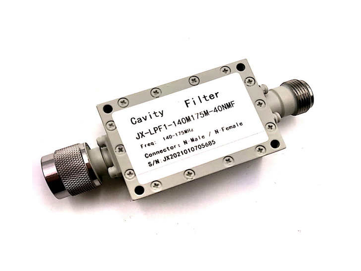 موصل N لمرشح نطاق التردد VHF يعمل من 140-175 ميجا هرتز، فقدان إدخال منخفض JX-LPF1-140M175M-40NMF