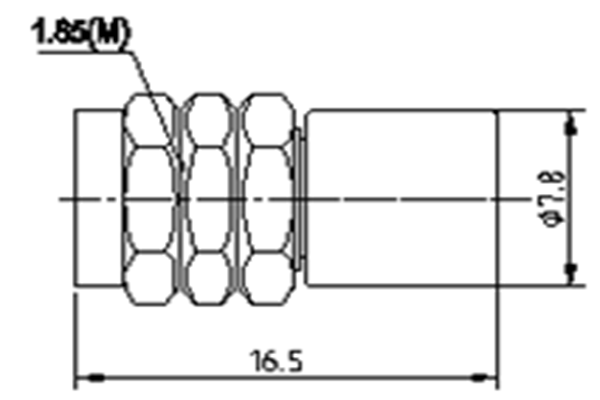 Koaxiallast 1,85-Stecker DC-67 GHz JX-PL-DC67G-1W185