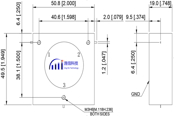 Szerokopasmowy koncentryczny cyrkulator działający w zakresie 1300-2700 MHz z interfejsem typu Drop-in
