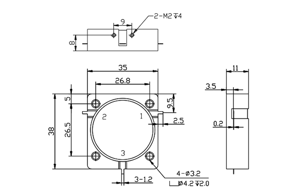 Conector de inserción ISOLATOR 763-775MHz Pérdida de inserción baja JX-TI-WG3538X-1