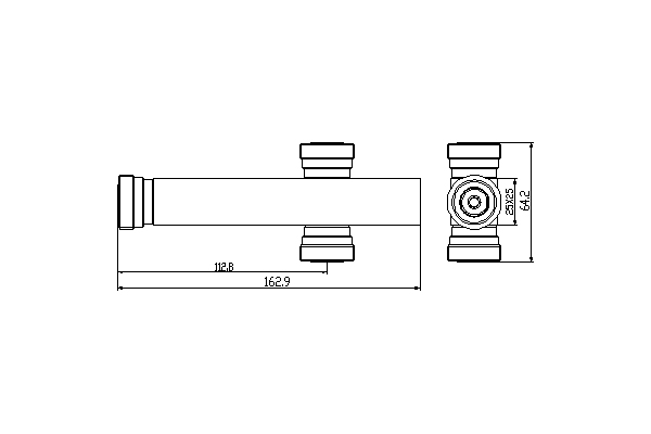 Leistungsteiler NF 4.3/10-F DIN-F-Stecker 350–2700 MHz JX-x-NFS_DFS_MDFS-4.3