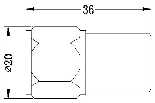 3GHz 2W koaxiálna záťaž JX-DF-RN-2-3