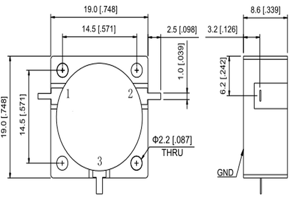 TAB-Koaxialzirkulator mit Betrieb von 617–5000 MHz JX-CT-xxxMxxxM-xT