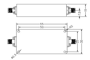 Filtr LC 2,5-18 GHz, producent filtra RF, dostępny projekt na zamówienie