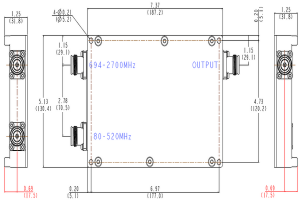 80-520/694-2700MHz diplexer for wide applications