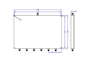 Divisor de energia 6 maneiras conector SMA-F 200-800MHz JX-PD6-200M800M-18SL