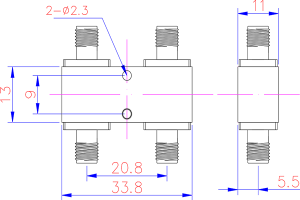Bộ ghép nối lai 20W 3,4-4,2G JX-BC-3.4G4.2G-20S