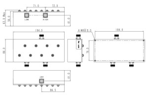 Dupleks Rongga UHF Beroperasi dari 430-467MHz JX-CD2-430M467M-80N
