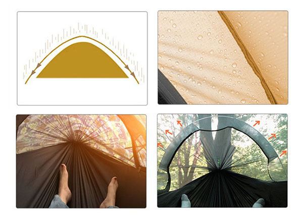 4 i 1 hængekøjer sammenfoldelig vandtæt telt (10)