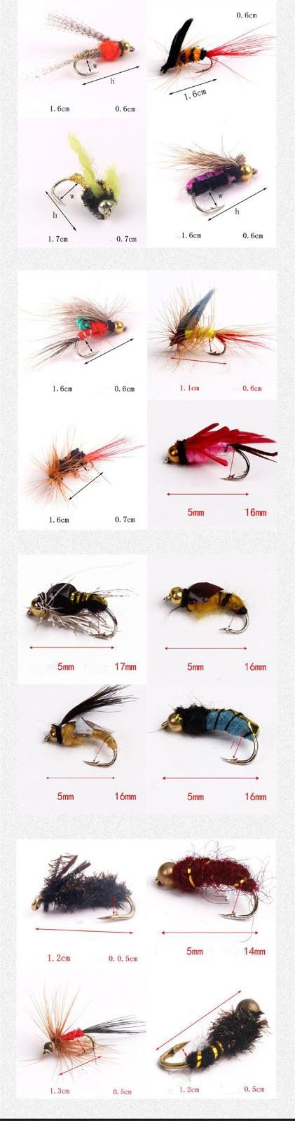 64 pcs Bionic Fly Hook Fishing Gear (6)