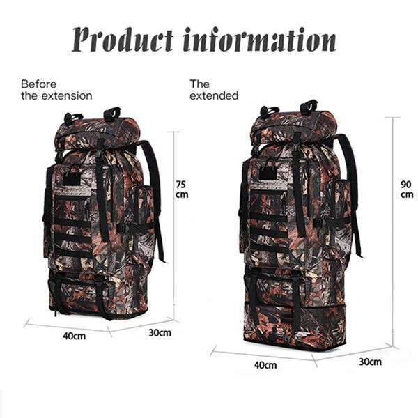 Tactical Backpack 100L Camouflage Bag (13)