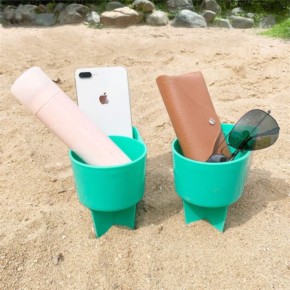 Porta-copos de areia de praia