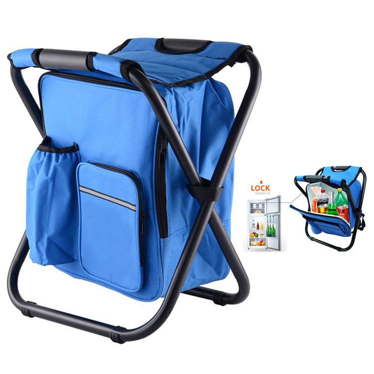 Folding Backpack Chair with Cooler Bag