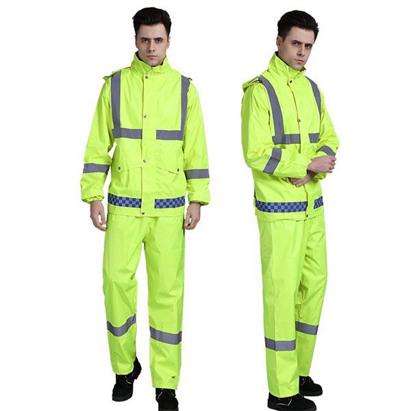 SPS-763 Oxford Reflective Waterproof Raincoat Suit