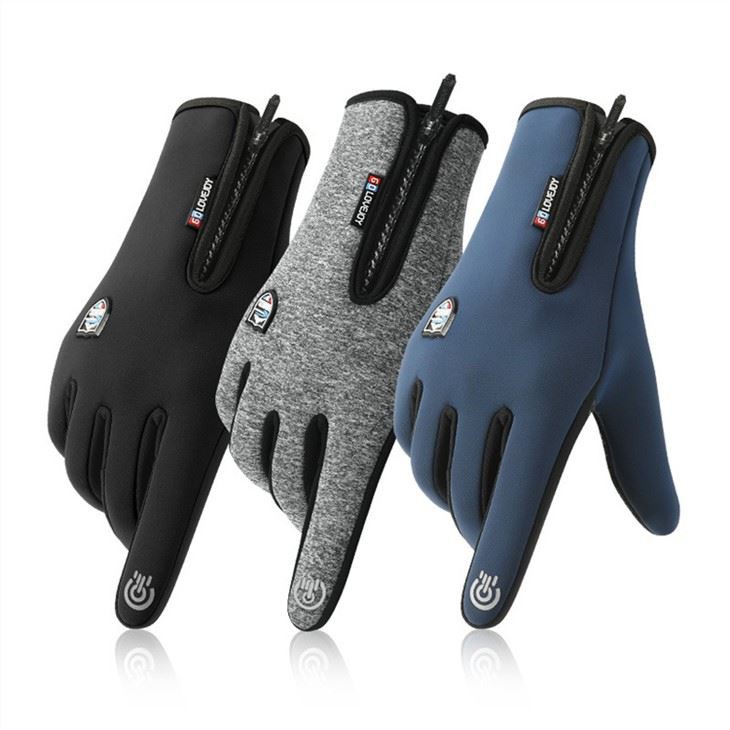 SPS-886 Waterproof Outdoor Cycling Sports Fleece Gloves
