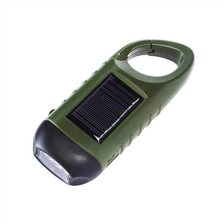 Lampe de poche solaire de camping à manivelle SPS-453