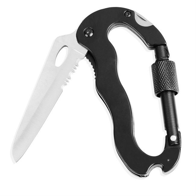 SPS-1008 Outdoor Carabiner With Knife