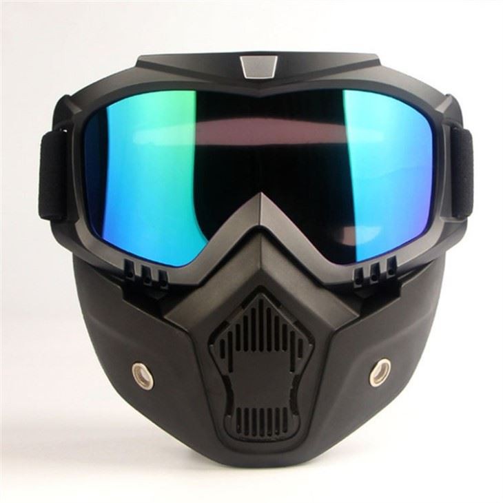SPS-881 Dış Mekan Motosiklet Kaskı Yüz Maskesi Binme Gözlüğü