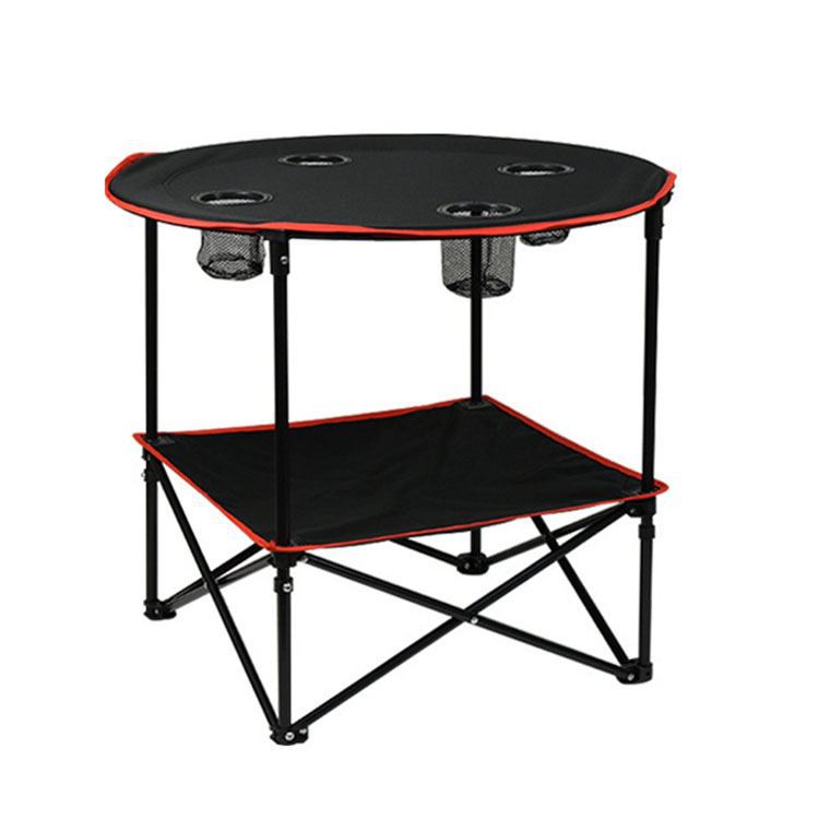 Folding Table with 4 Cup Holders