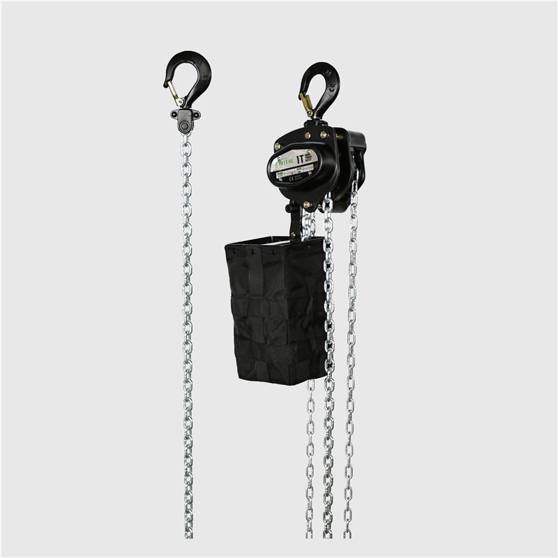Light Weight portable manual stage equipment 500kg chain hoist G100 Chain with flight case