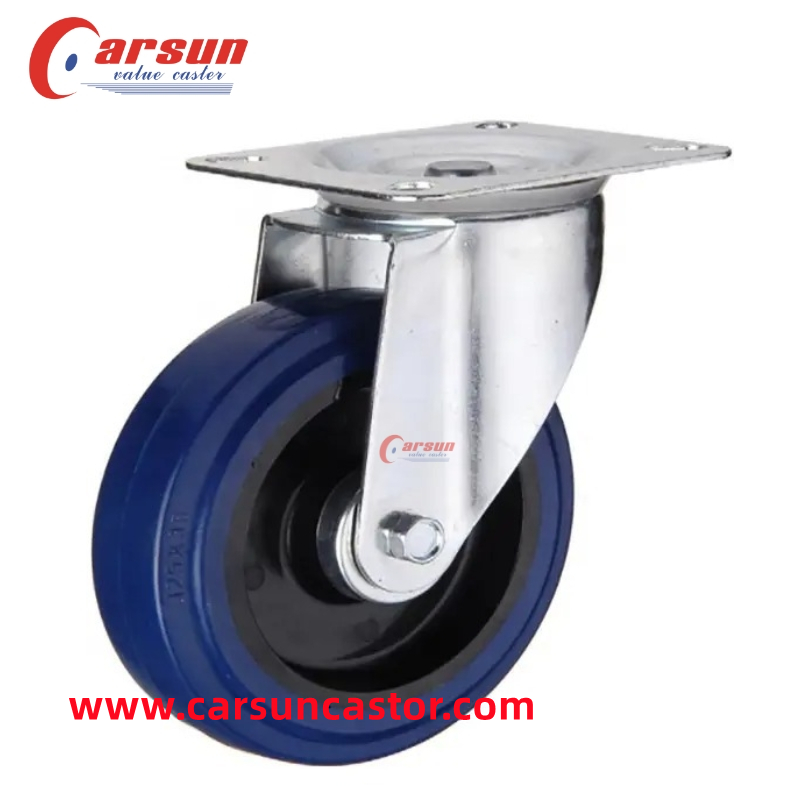 Carsun 125x36mm Blue Rubber Castor Wh...