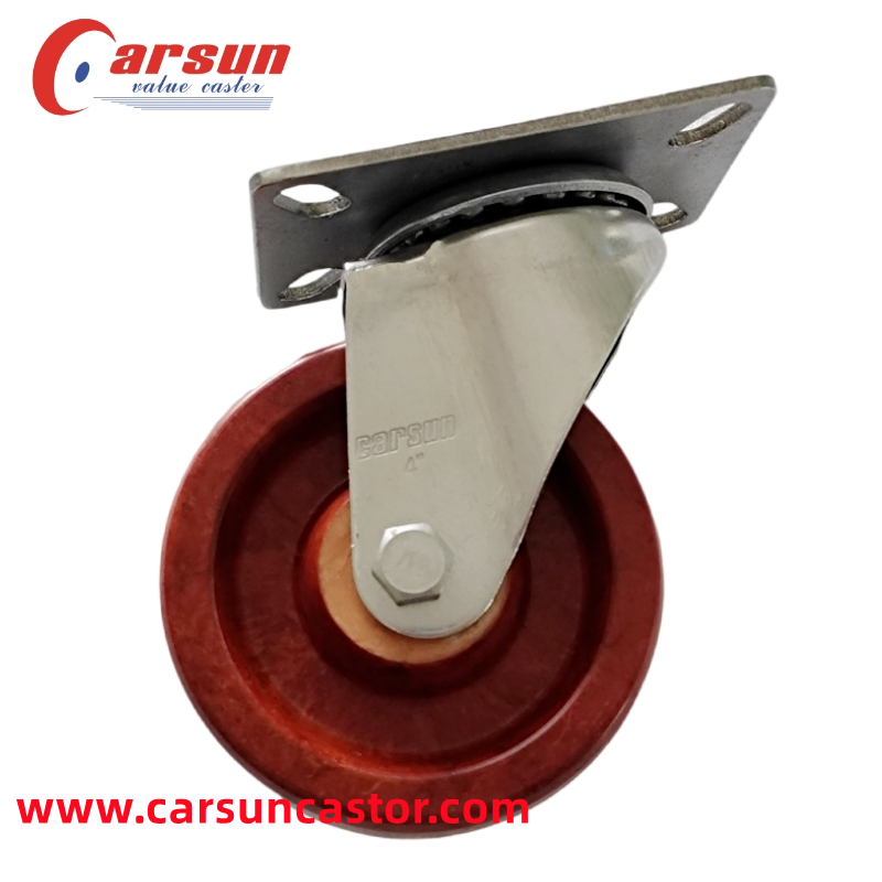 4 Inch Swivel Casters for Oven Special Medium Duty Heat Resistant Casters High Temperature 300℃ Caster Wheels