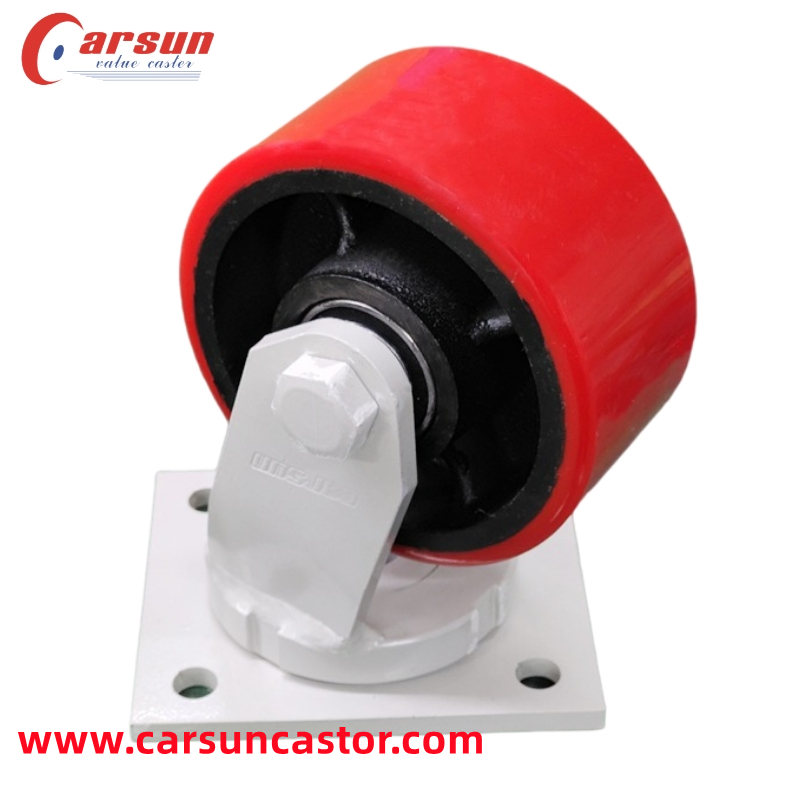 CARSUN 4 5 6 8 Inch Red Pu Cast Iron ...