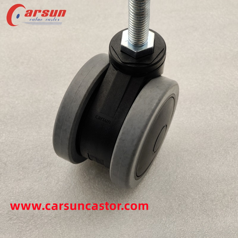 Thread Stem Castors 3 Inch Double Wheel Conductive Medical Casters Special Casters for Hospital Equipment and Instruments (1)