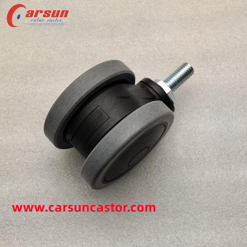 Thread Stem Castors 3 Inch Double Wheel Conductive Medical Casters Special Casters for Hospital Equipment and Instruments (5)