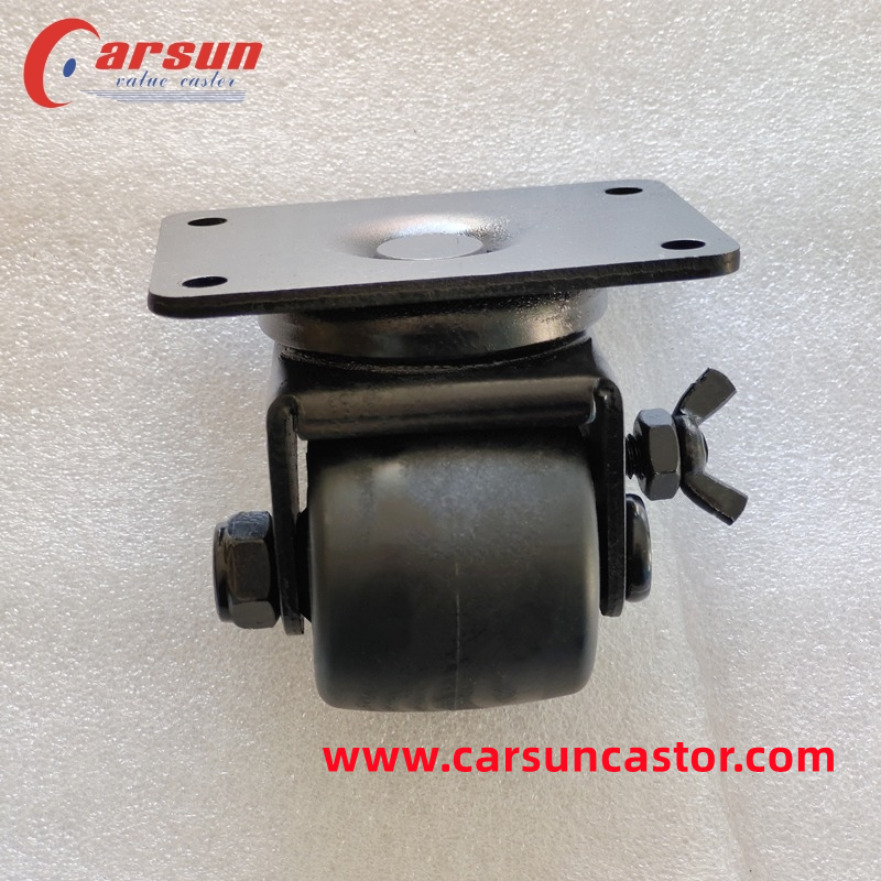 Low Gravity Casters 1.5 Inch Strong Nylon Industrial Swivel Caster Wheels with Side Brake H-15T74SB1-261G (3)