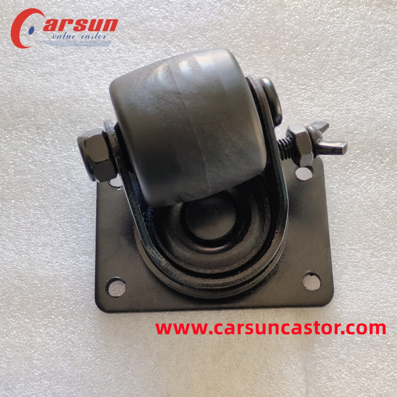 Low Gravity Casters 1.5 Inch Strong Nylon Industrial Swivel Caster Wheels with Side Brake H-15T74SB1-261G (6)