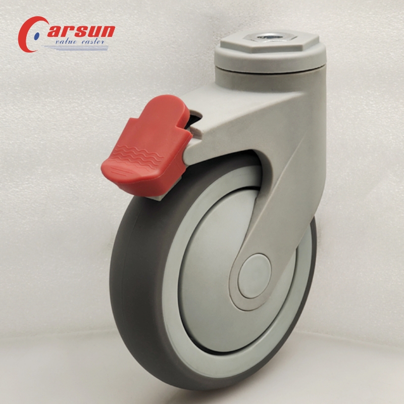 Hospital Trolley Castor Silent Without Damaging The Ground Medical Swivel Caster Wheel
