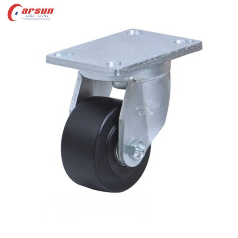 Precise And Flexible Top Plate Swivel Casters Extra Heavy Duty Casters Black Casting Nylon Caster Wheels