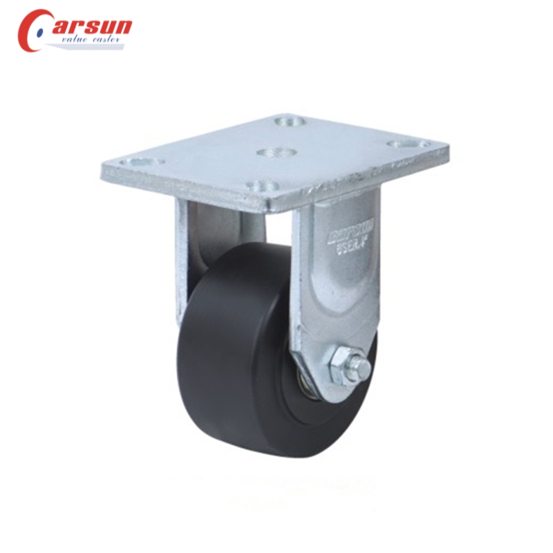 Extra Heavy Duty Casters Black Casting Nylon Fixed Casters Precise And Flexible Top Plate Caster wheel
