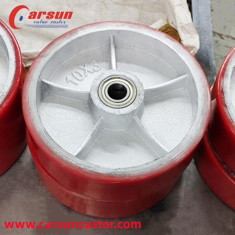 10 Inch Cast Iron Core PU Wheel