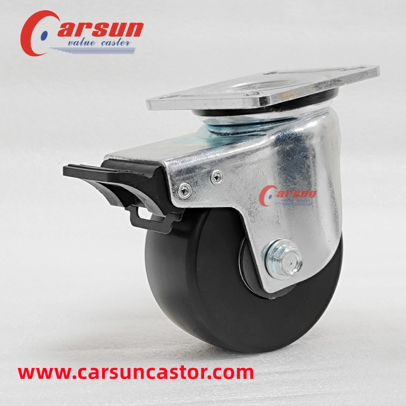 Heavy low gravity casters 4 Inch MC Casting Nylon Wheel Swivel Caster with Brake 10