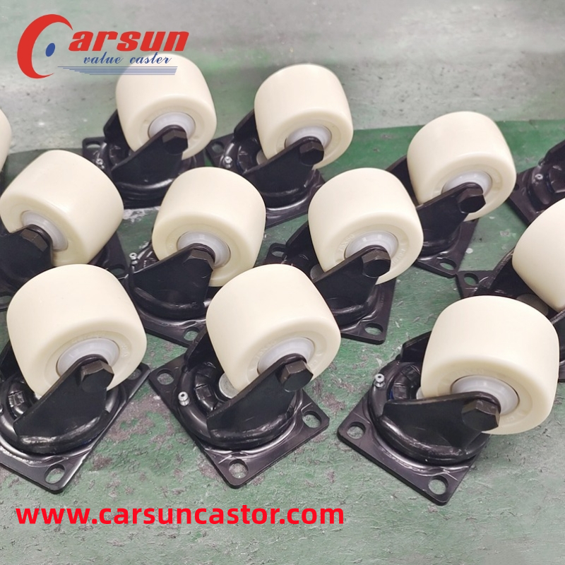 Load 800kg Heavy Duty Industrial Casters 3 Inch White Nylon Fixed Casters H-3T73R-263G (11)