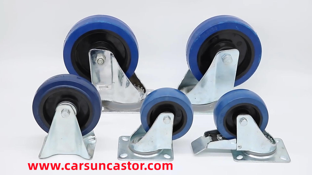 Carsun 125x36mm Blue Rubber Wheel Elastic Wheel