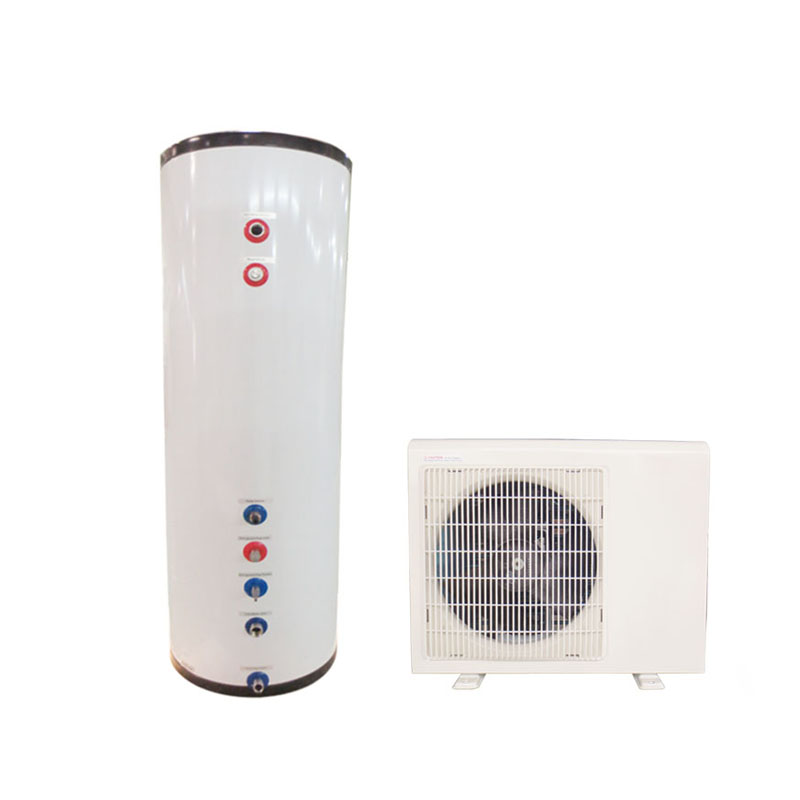 Huishoudelijke 3 ~ 8kw lucht-water warmtepomp boiler voor huishoudelijk warm water FR9W-150T ~ FR25W-500T met 150 liter opslagtank