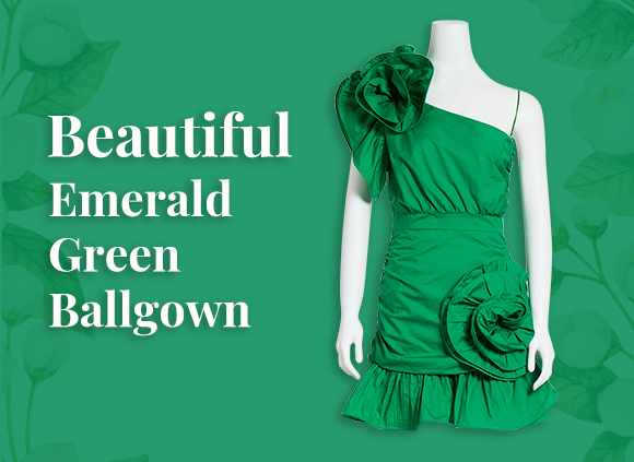 Zelena plesna obleka